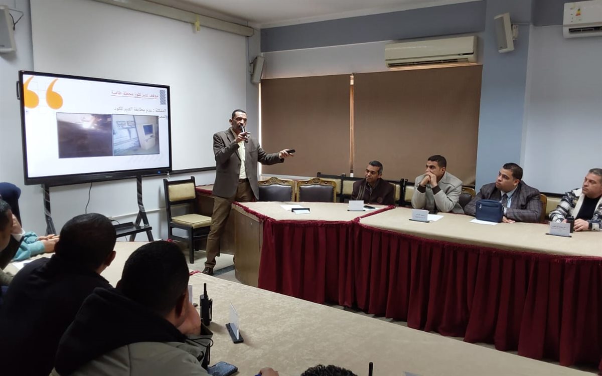 مياه الفيوم : تدريب ميداني مكثف ورفع الجاهزية للتعامل مع الطواريء بمواقع العمل