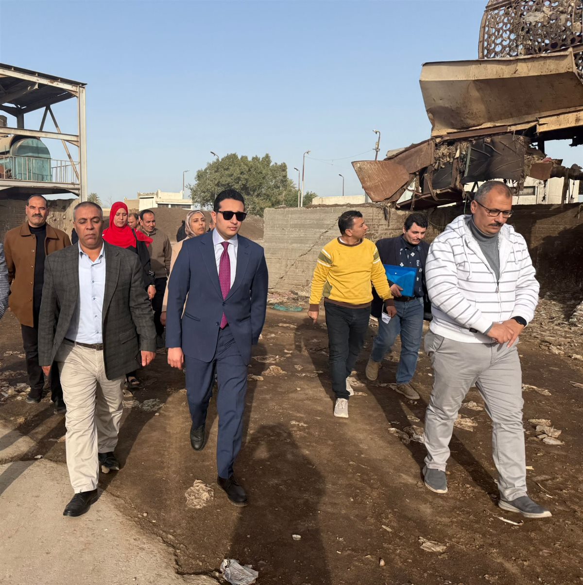 نائب محافظ الفيوم يترأس لجنة لمعاينة مصنع تدوير القمامة بالعدوة لحصر المعدات وإعداد تقرير بمدى كفاءتها
