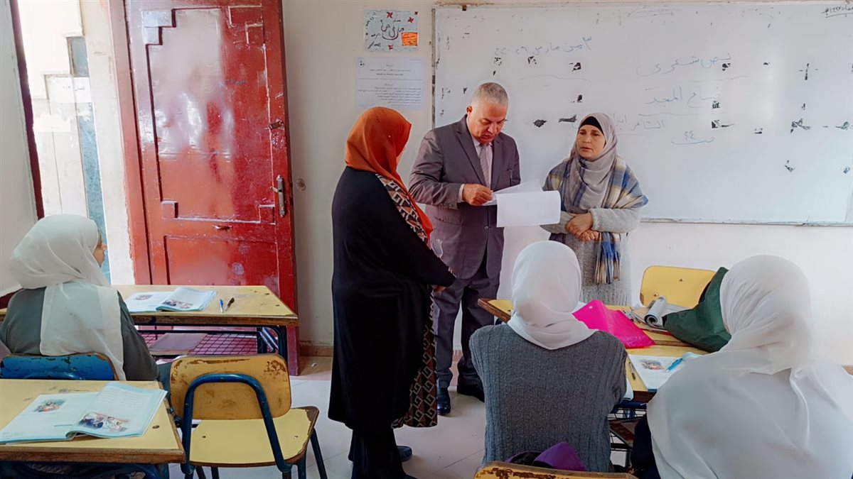 جولة ميدانية مفاجئة لمتابعة مدرسة الساحة الإعدادية بنات بغرب الفيوم