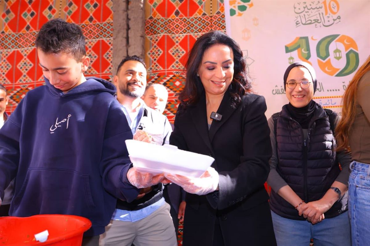 جانب من مشاركة مايا مرسي في مطبخ إطعام 