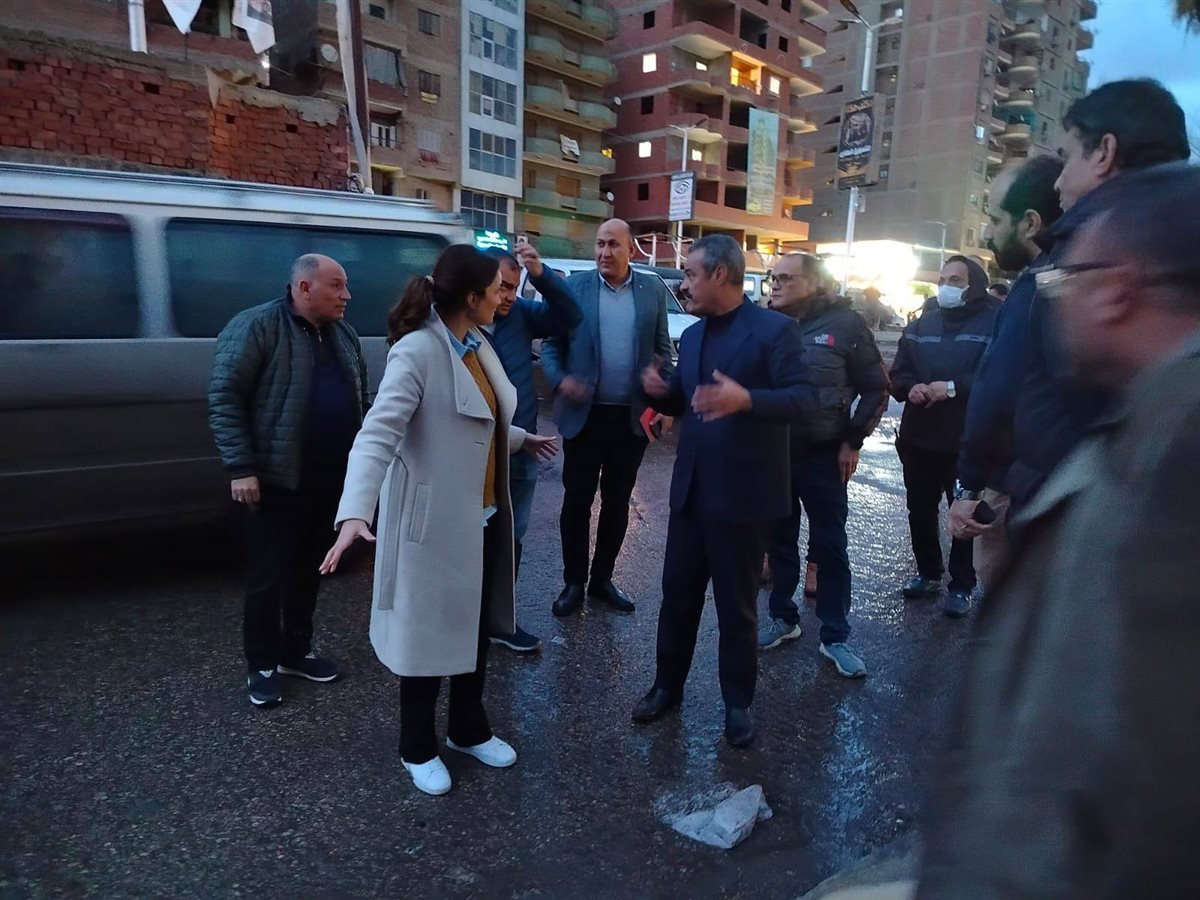 جانب من متابعة شفط مياه الأمطار