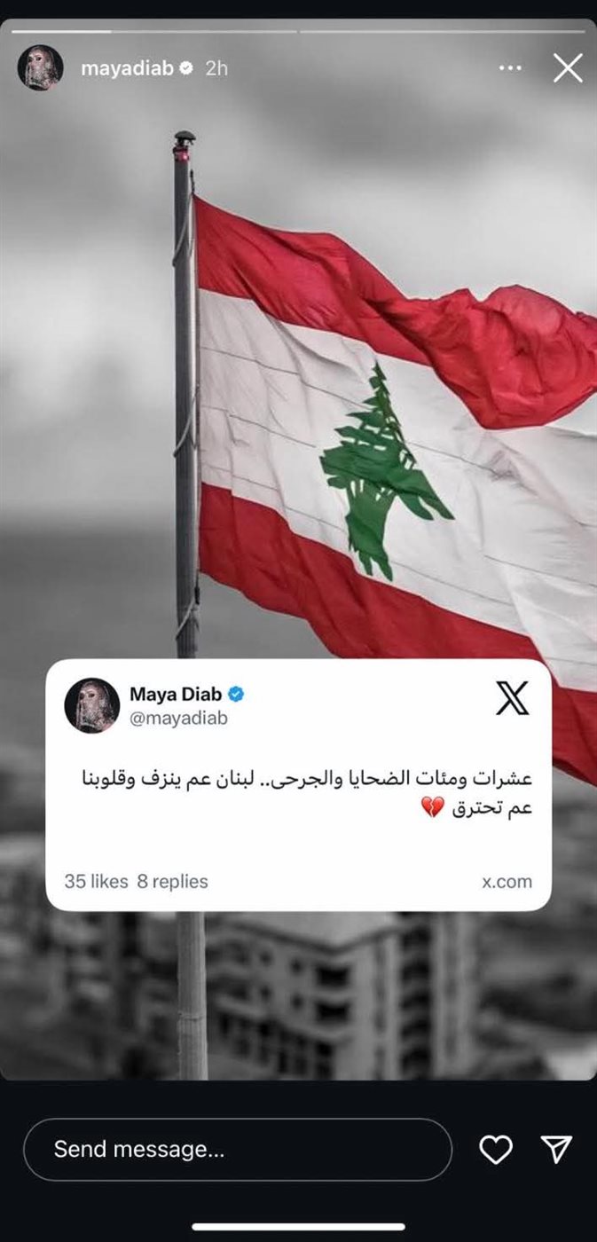 مشاهير لبنان يدعمون بلادهم بعد القصف الإسرائيلي