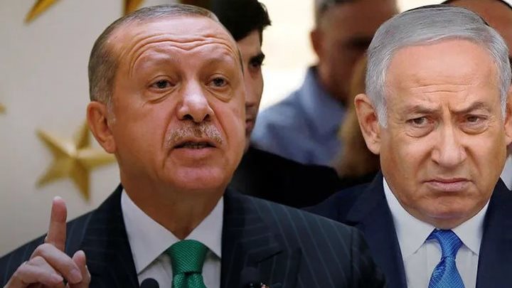 الرئيس التركي رجب طيب أردوغان ورئيس وزراء الكيان الإسرائيلي بنيامين نتنياهو