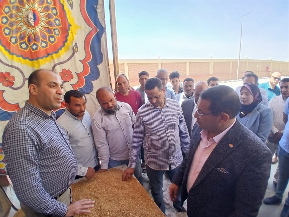 السكرتير المساعد للفيوم يتابع أعمال توريد محصول القمح بصومعة طامية
