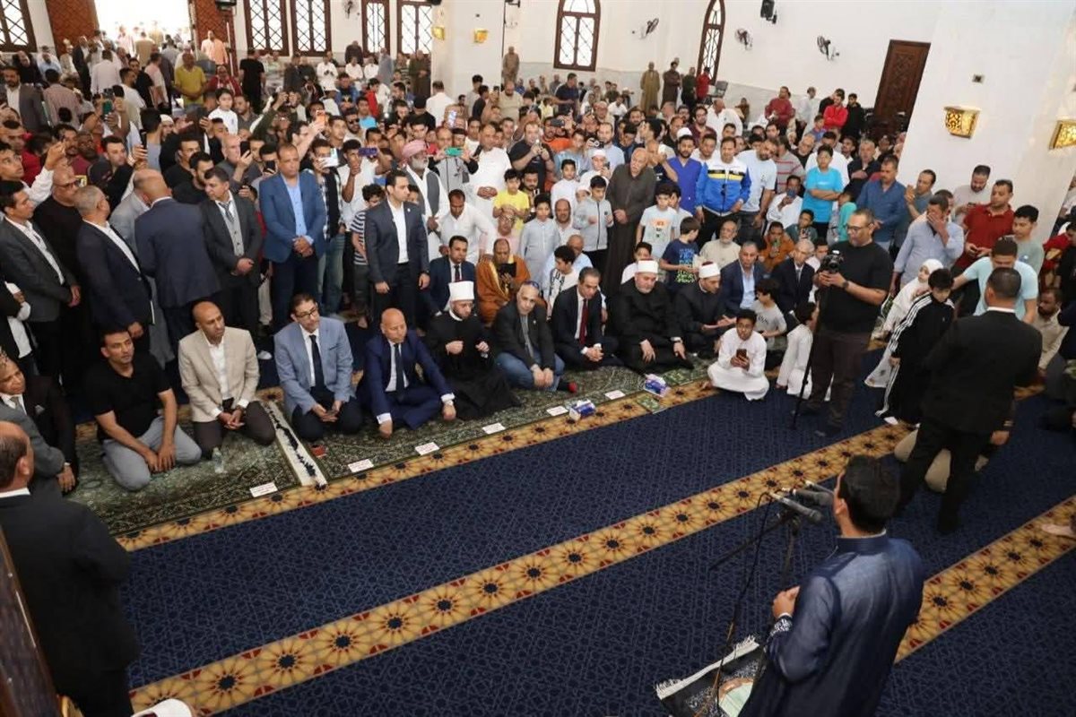 جانب من خطبة الجمعة بمسجد أحباب المصطفى