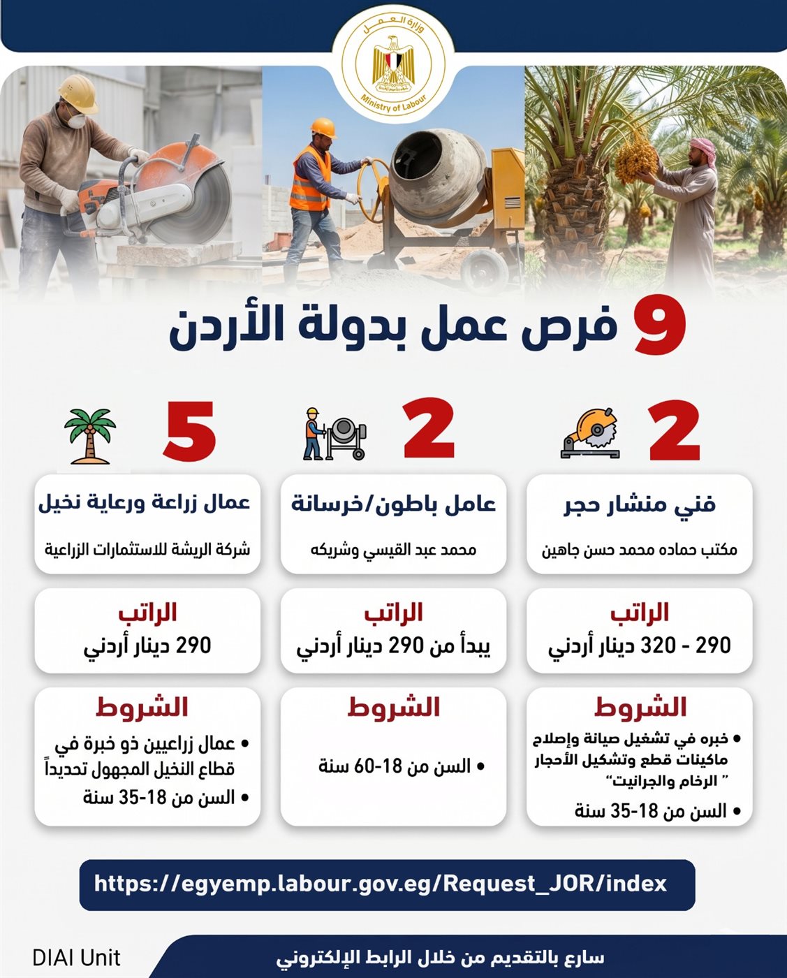 وظائف وزارة العمل في الأردن