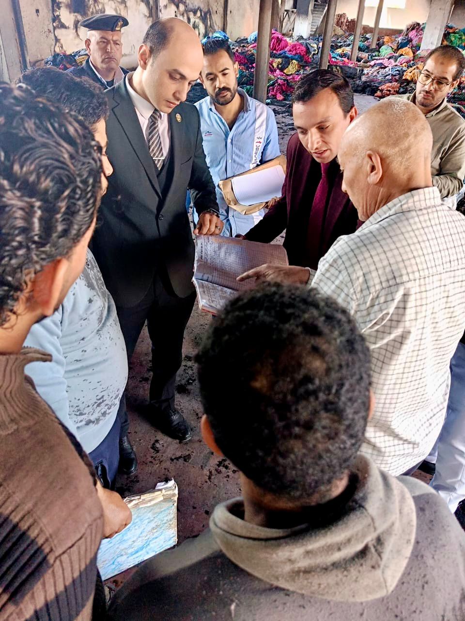 حريق مصنع مفروشات المحلة
