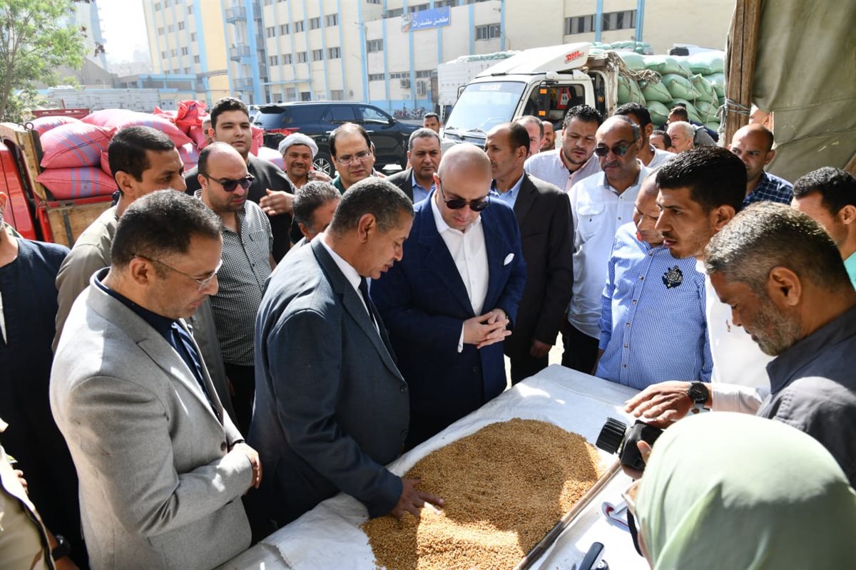 محافظ الفيوم يتفقد أعمال توريد القمح المحلي بصوامع شركة مطاحن مصر الوسطى