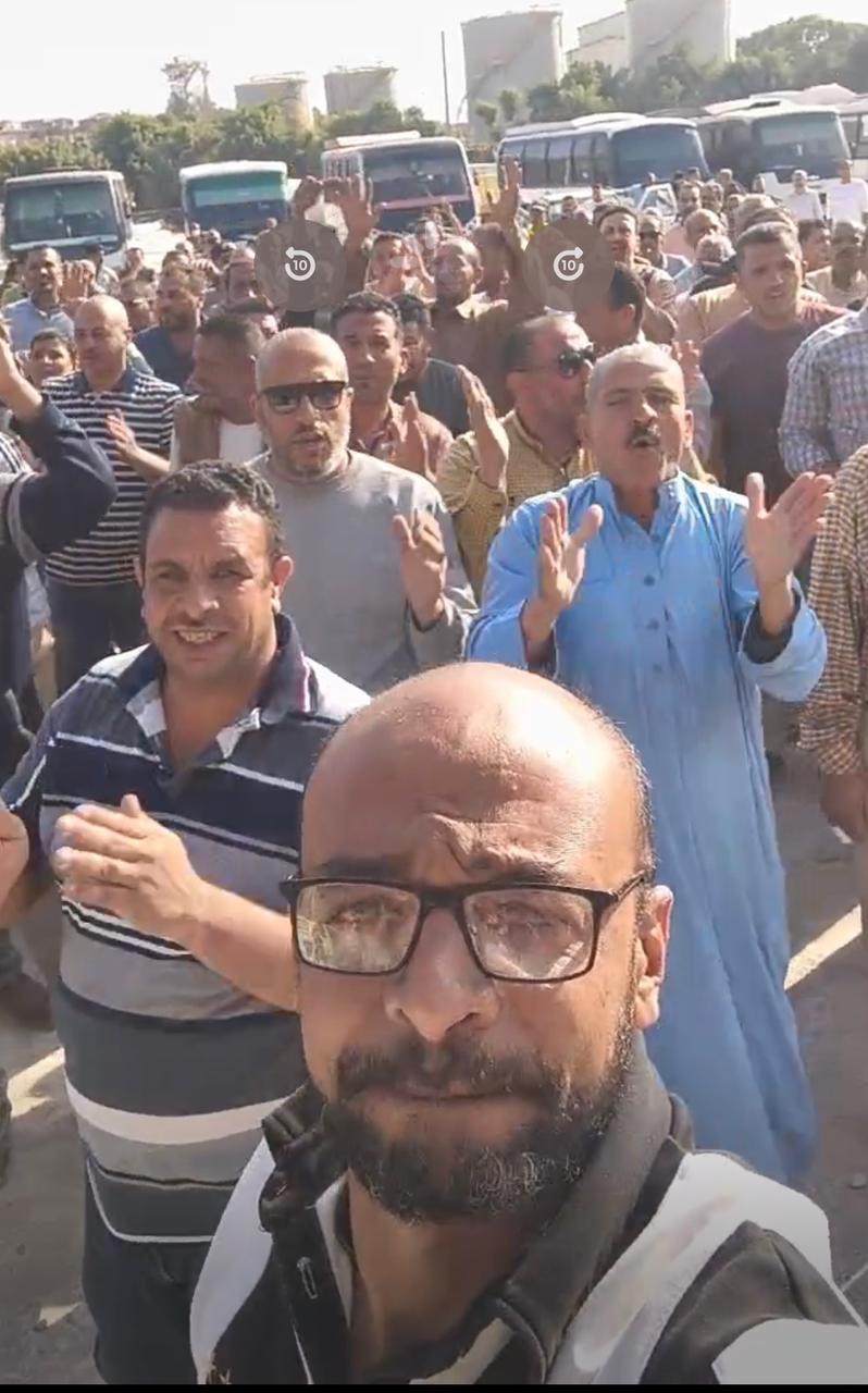 جانب من احتجاجات العمال