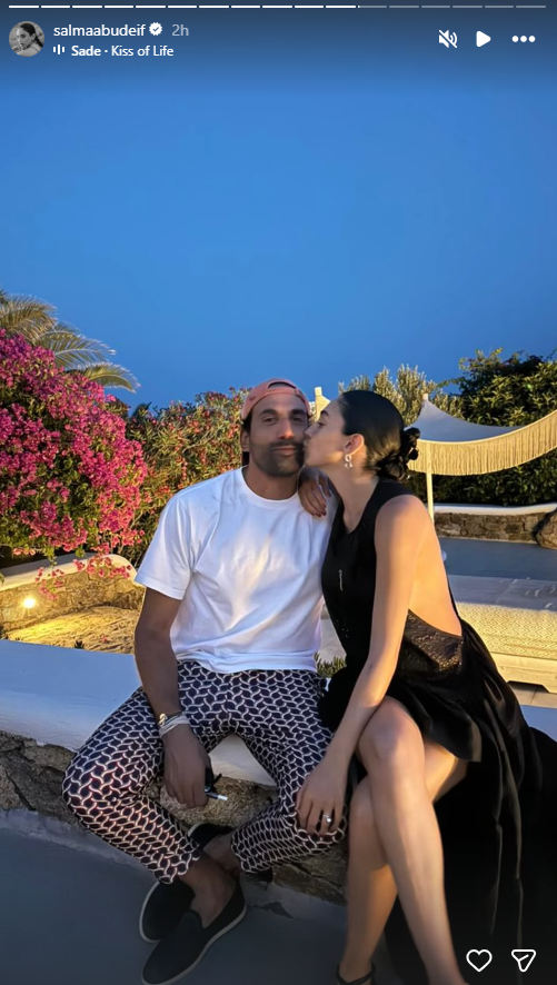 سلمى أبو ضيف تحتفل بعيد ميلاد زوجها