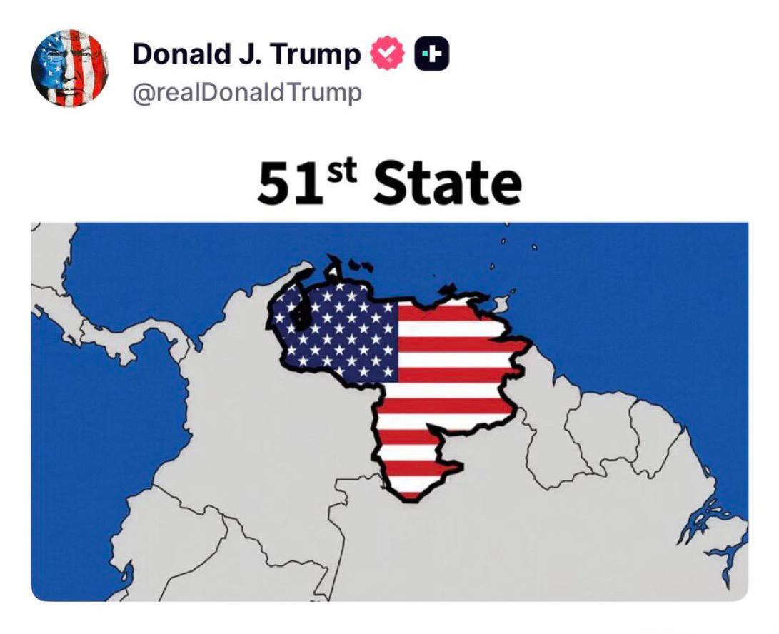 <strong>ترامب يطرح فكرة ضم فنزويلا كولاية 51</strong>