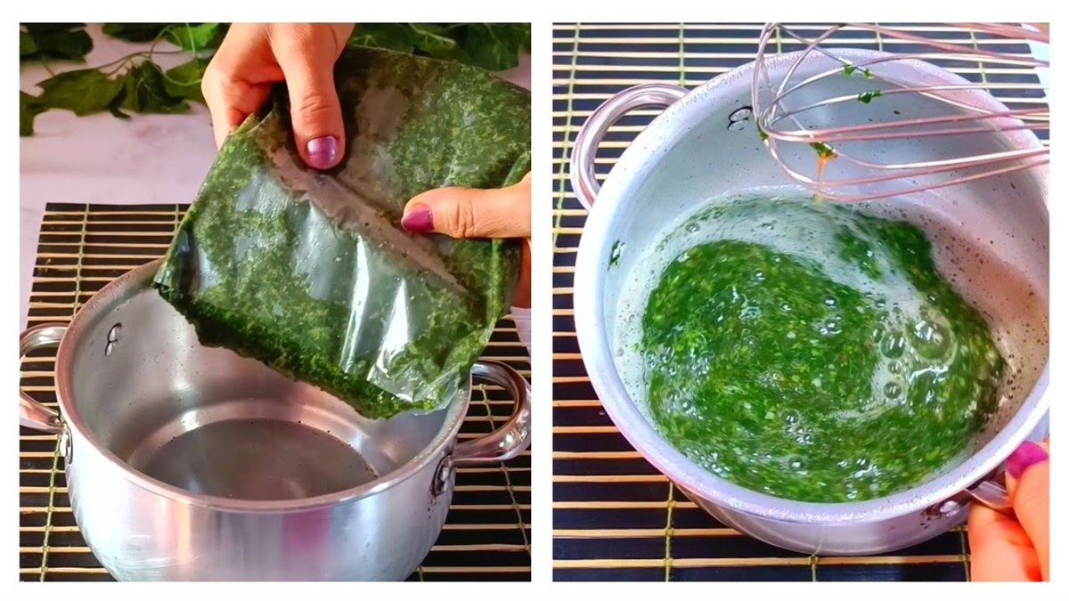 طريقة عمل الملوخية المجمدة&nbsp;