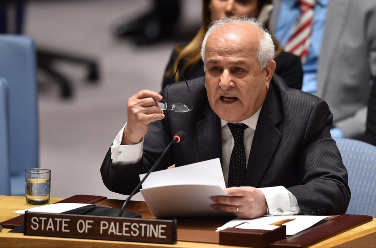 <strong>السفير الفلسطيني لدى الأمم المتحدة رياض منصور</strong>
