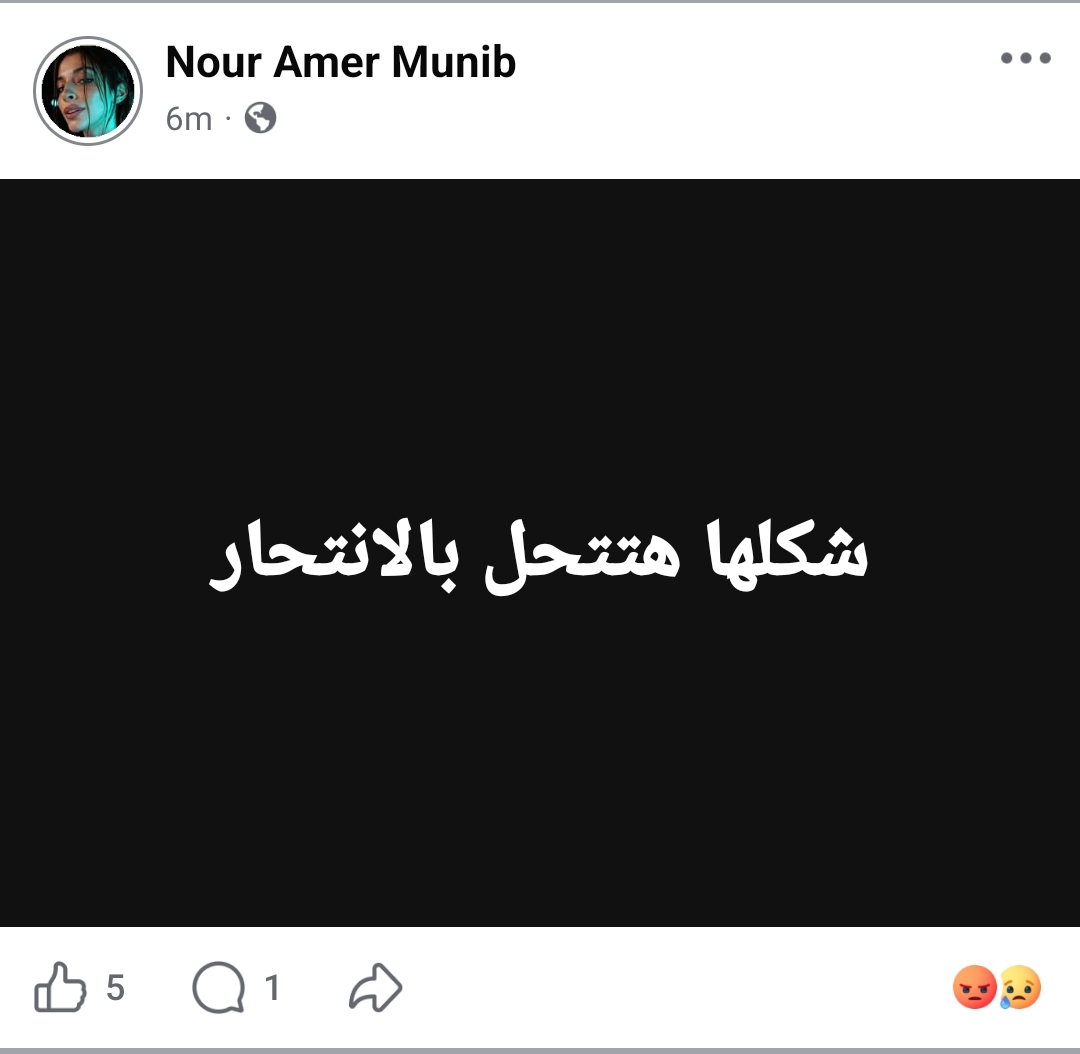 نور عامر منيب تثير ذعر الجمهور بمنشور عن إنهاء حياتها