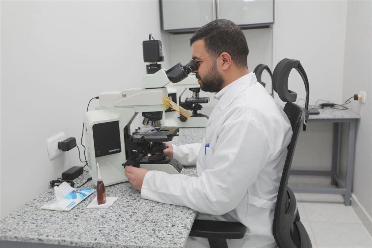 جانب من فحص البطاطس