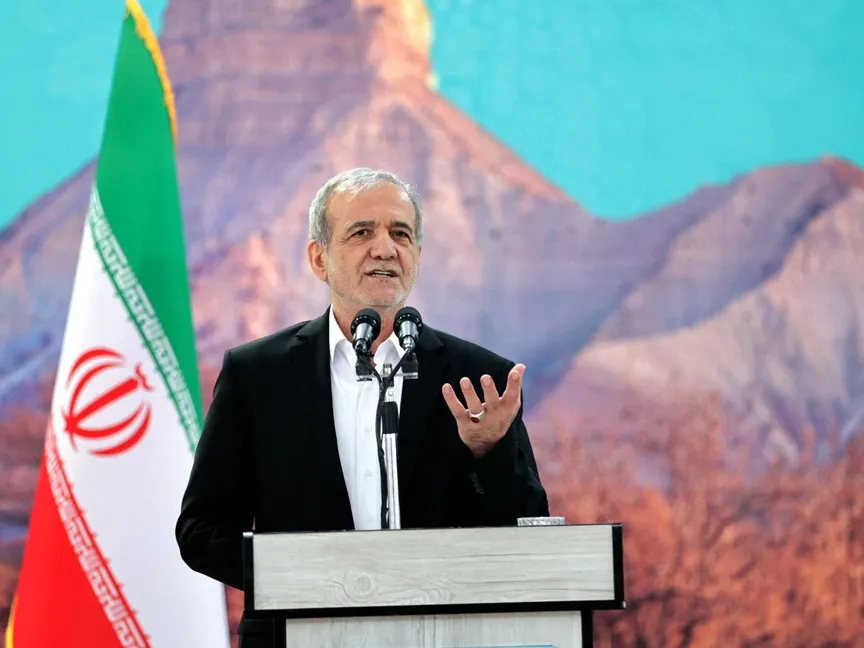 <strong>الرئيس الإيراني مسعود بزشكيان</strong>