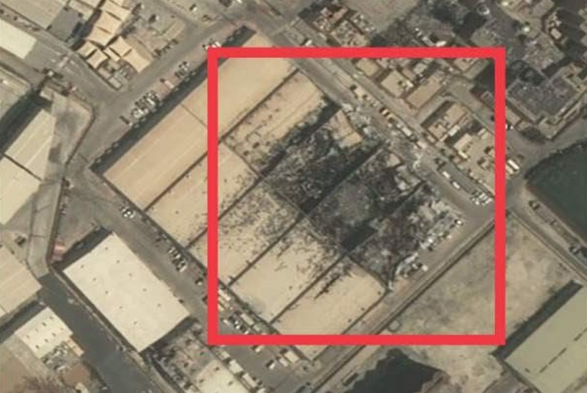 صورة بالقمر الصناعي تكشف دمار القواعد الأمريكية في البحرين