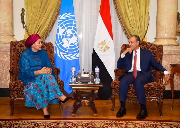 <strong>وزير الخارجية يستقبل نائبة سكرتير عام الأمم المتحدة</strong>