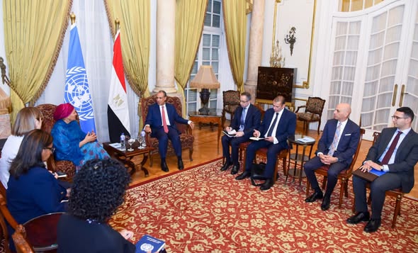 <strong>وزير الخارجية يستقبل نائبة سكرتير عام الأمم المتحدة</strong>