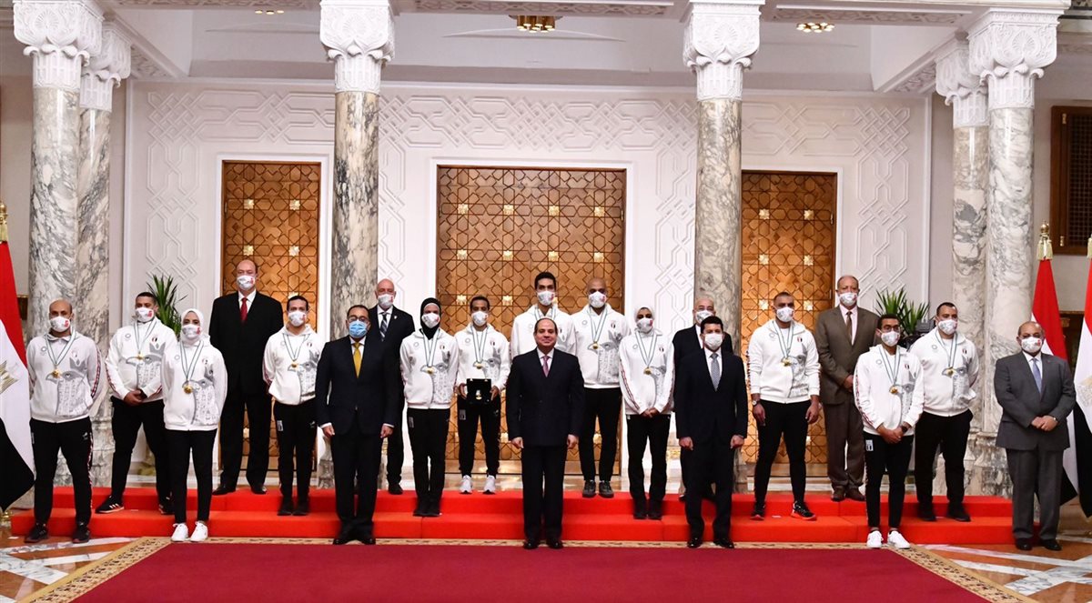 <strong>خلال استقبال أبطال أوليمبياد طوكيو أغسطس 2021</strong>