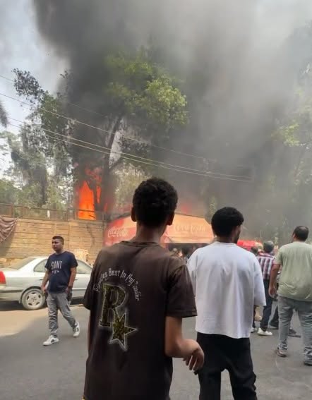 <strong>نشوب حريق بمحيط كلية التربية</strong>