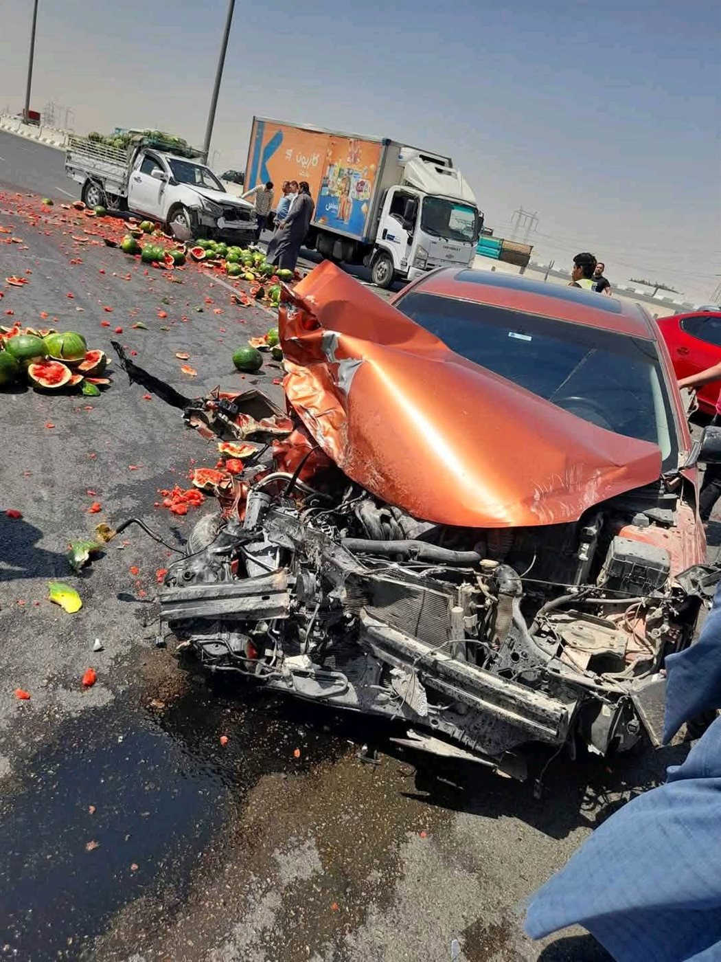آثار الحادث
