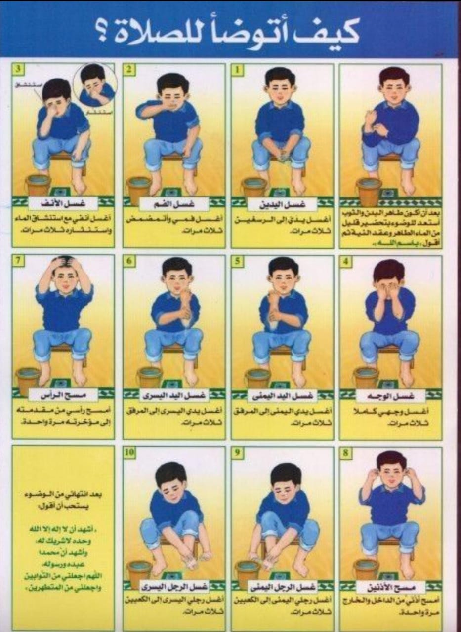 طريقة الوضوء للصلاة