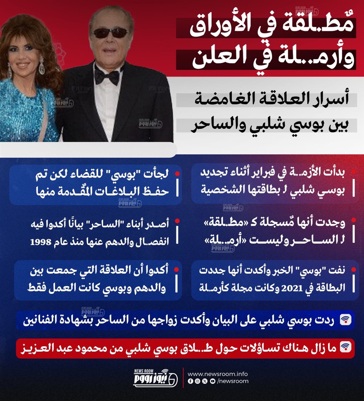 أزمة بوسي شلبي ومحمود عبد العزيز 