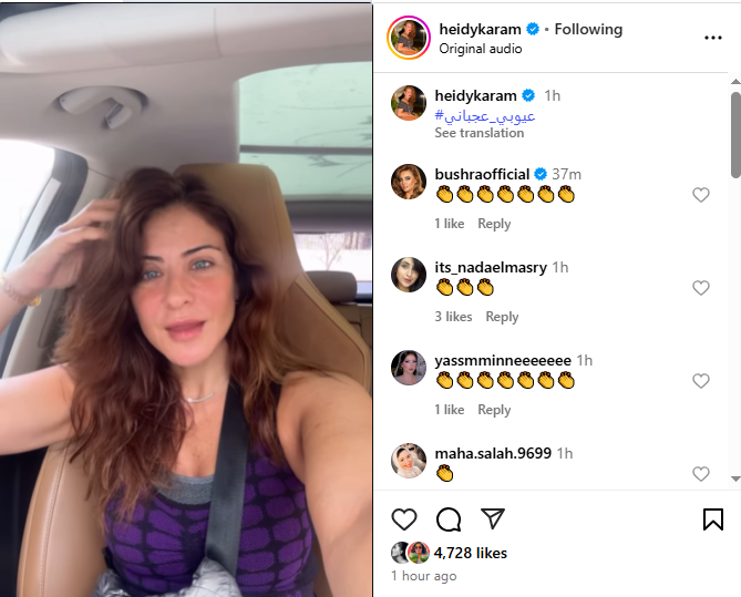 مقطع فيديو للفنانة هيدي كرم