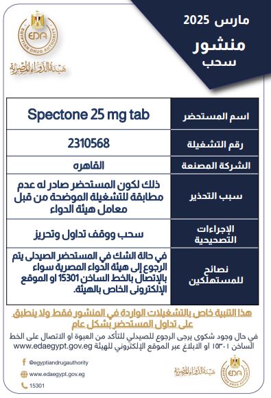 دواء القلب الذي تم سحبه لعدم مطابقته للمواصفات