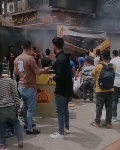 تسريب غاز.. وراء اشتعال النيران فى مطعم بالفيوم