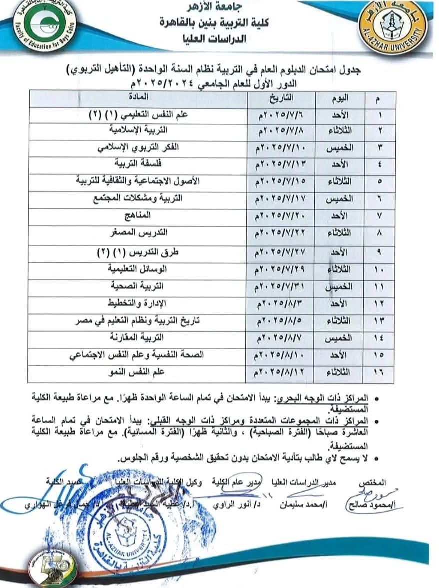 الجدول