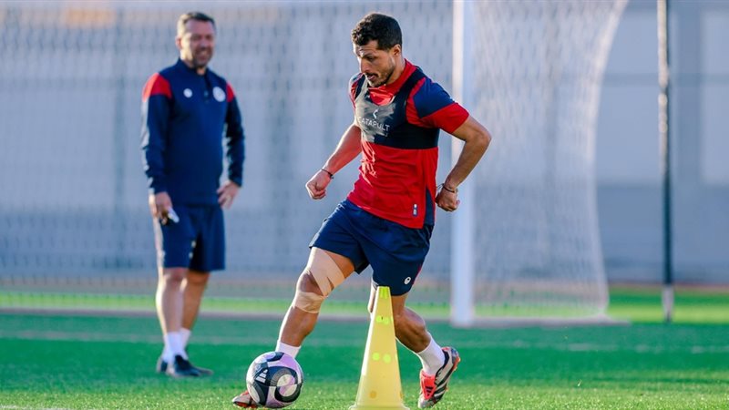 طارق حامد في تدريبات