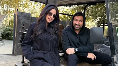 بملابس كاچوال أسود في أسود..درة برفقة زوجها في أحدث ظهور|صور