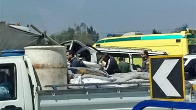 إصابة 15 شخصًا في حادث إنقلاب ميكروباص على طريق المحلة - طنطا