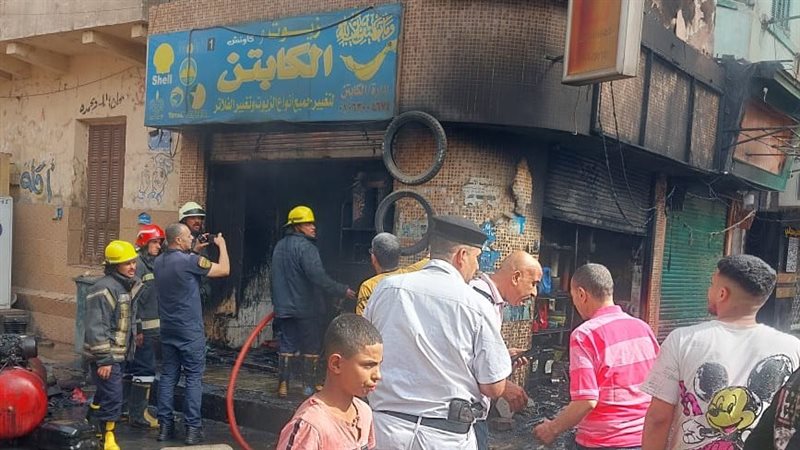 المحل المحترق