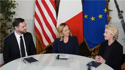 إشارة أمريكية.. فانس يناقش المحادثات التجارية مع فون دير لاين في روما 