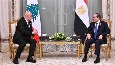 الرئيس السيسي:  موقف مصر ثابت في دعم الدولة اللبنانية 