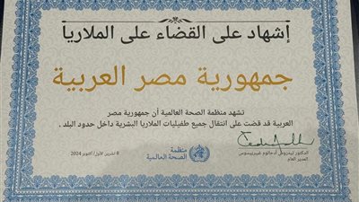 وزير الصحة: مصر لم تُسجل أي حالة محلية للملاريا منذ سنوات طويلة