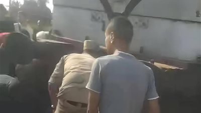 توقف قطار شبين الكوم- منوف بسبب موتوسيكل على القضبان 