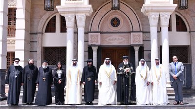 زيارة تاريخية.. ولي عهد الفجيرة يزور الكاتدرائية المرقسية والكنيسة البطرسية