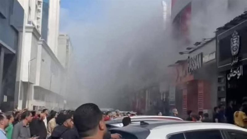 حريق مطعم بسموحة