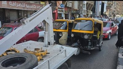 ضبط 25 مركبة توك توك غير مرخصة ومخالفة لخطوط السير بشوارع مدينة الزقازيق