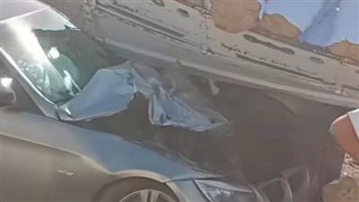 تصادم سيارة ملاكي وأخرى نقل محملة بالبطاطس على الطريق الاقليمى بالمنوفية