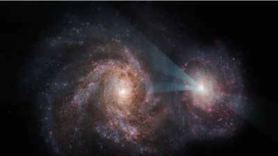 مبارزة كونية تكشف اندماج مجرتين على بُعد 11 مليار سنة ضوئية