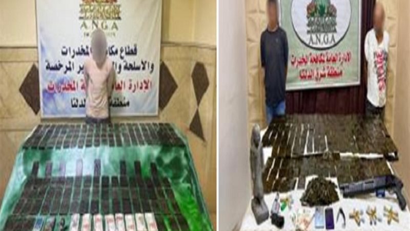 المتهمين والمضبوطات
