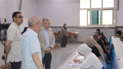 انتظام الامتحانات فى كليات جامعة حلوان الأهلية بالترم الثاني