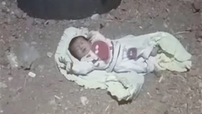 العثور على طفل رضيع على طريق الضباعنة ظاظا ببني سويف 