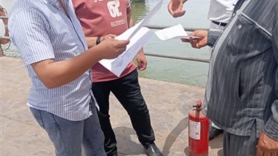 تواصل أعمال لجان التفتيش والمرور على المعديات النهرية بمركز كوم حماده بالبحيرة