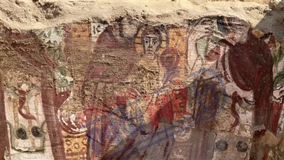 ننفرد بنشر صور جدارية «يوسف النجار» و«العيون» من كشف منقباد الأثري بأسيوط